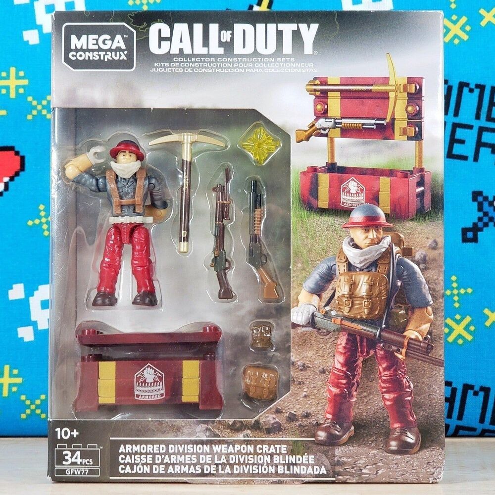 Mega Construx Call of Duty Armored Division Weapons Crate Construction 34 pc Set